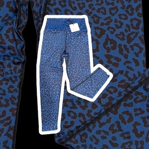 Beach Riot Piper Legging Blue Leopard